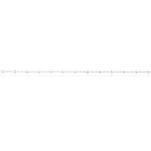 Sterling Silver 26cm Fancy Dicut Anklet