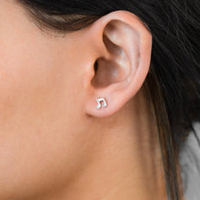 Load image into Gallery viewer, Sterling Silver Music Note Stud Earrings