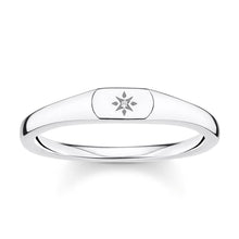 Load image into Gallery viewer, Sterling Silver Thomas Sabo Charm Club Zirconia Mini Signet Ring