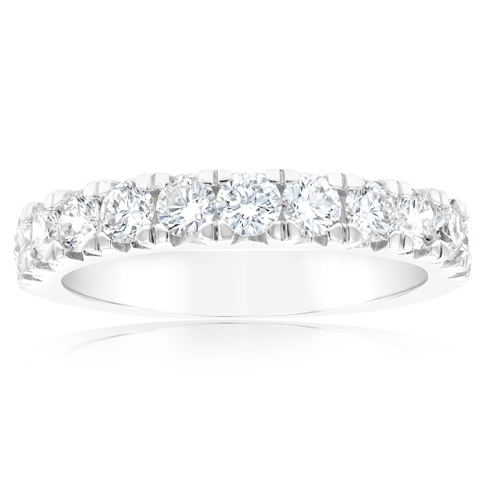 Luminesce Lab Grown Diamond 1 Carat Silver Eternity Ring