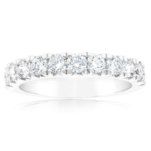 Load image into Gallery viewer, Luminesce Lab Grown Diamond 1 Carat Silver Eternity Ring