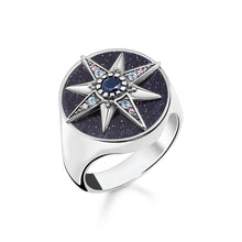 Load image into Gallery viewer, Thomas Sabo Magic Star Sterling Silver Blue Sand Star Ring