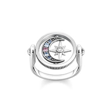 Load image into Gallery viewer, Thomas Sabo Magic Stars Sterling Silver Moon &amp; Stars Rotate Ring