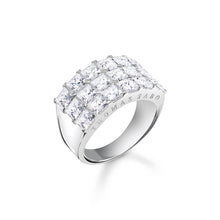 Load image into Gallery viewer, Thomas Sabo Heritage Sterling Silver Wide CZ Ring