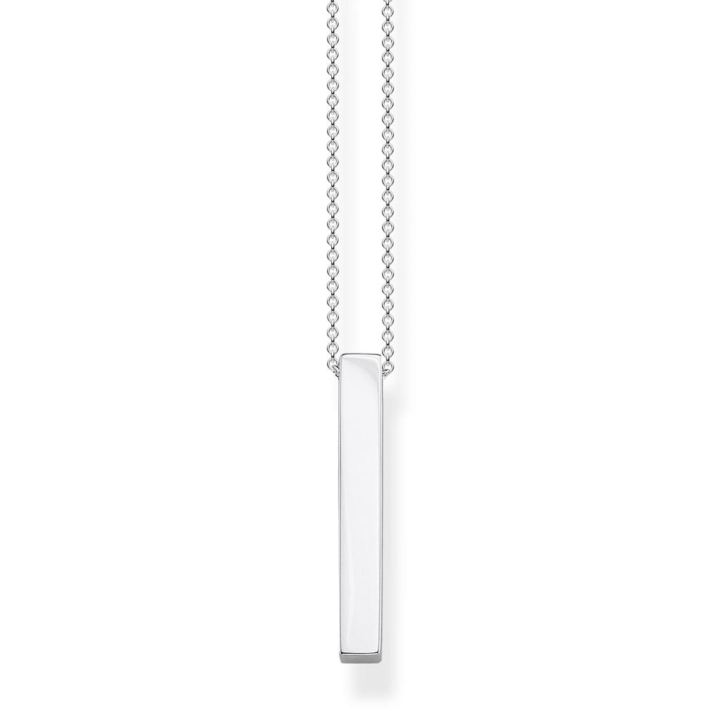 Thomas Sabo Sterling Silver Engrave Bar on 40-45cm Chain