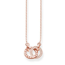 Load image into Gallery viewer, Thomas Sabo Rose Gold Plated Sterling Silver Togather Rings 40-45cm Chain