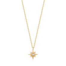 Load image into Gallery viewer, Ania Haie Gold Plated Sterling Silver Midnight Star Pendant On Chain