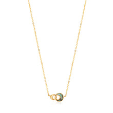 Load image into Gallery viewer, Ania Haie Gold Plated Sterling Silver Tidal Abalone Crescent Link Chain