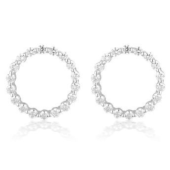 Georgini Sterling Silver Circle Of Life Large Stud Earrings