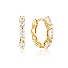 Load image into Gallery viewer, Georgini Aurora Gold Plated Sterling Silver Glimmer Hoop Earrings