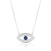 Load image into Gallery viewer, Georgini Rock Star Sterling Silver Blue Evil Eye Pendant On Chain