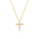 Georgini Rock Star Gold Plated Sterling Silver Cross Pendant On Chain