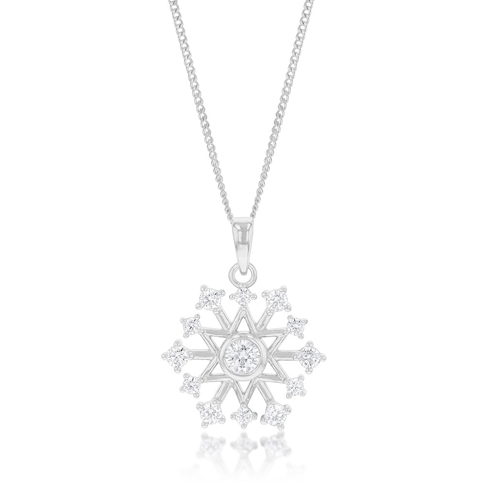 Meaningful Christmas Gift for Daughter Sterling Silver Snowflake Neckl –  Jen Downey