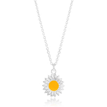 Load image into Gallery viewer, Sterling Silver Sunflower Pendant On 45cm Chain