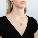Sterling Silver Dog Tag With Taurus Zodiac/Star Sign Pendant