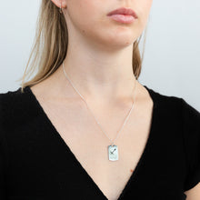 Load image into Gallery viewer, Sterling Silver Dog Tag With Sagittarius Zodiac/Star Sign Pendant