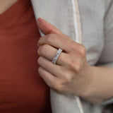 Sterling Silver Rhodium Plated Cubic Zirconia Fancy Ring