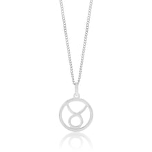 Load image into Gallery viewer, Sterling Silver Round Zodiac/Star Sign Tarus Pendant