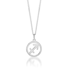 Load image into Gallery viewer, Sterling Silver Round Zodiac/Star Sign Sagittarius Pendant
