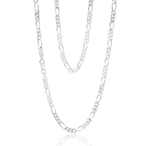 Sterling Silver Figaro 150 Gauge 60cm Chain