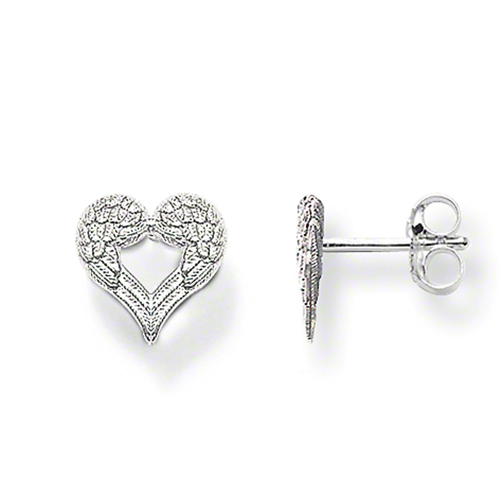 Thomas Sabo Sterling Silver Winged Heart Stud Earrings – Shiels