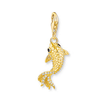 Load image into Gallery viewer, Thomas Sabo Sterling Silver Yellow Gold-Plated Cubic Zirconia Koi Fish Charm