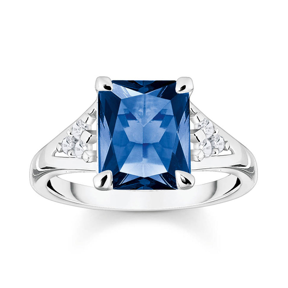 Asabo Rig Thomas Sabo Blue Cubic Zirconia Sterling Silver Ring – Shiels Jewellers