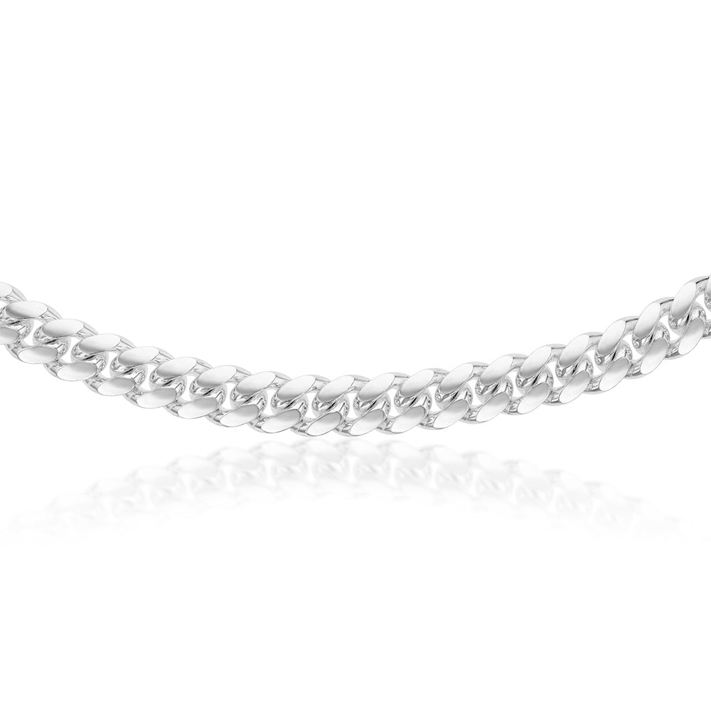 Sterling Silver Curb 350 Gauge 55cm Chain