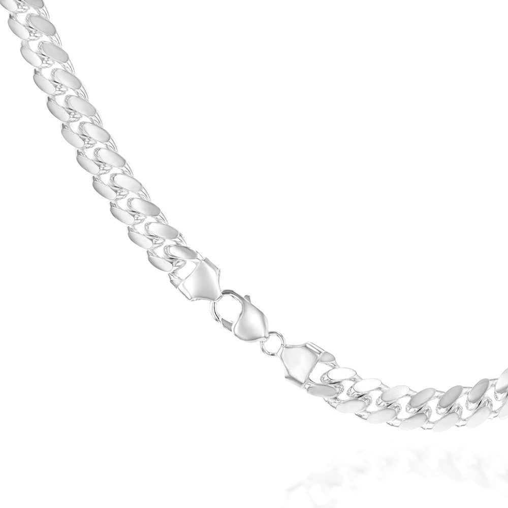 Sterling Silver Curb 350 Gauge 55cm Chain