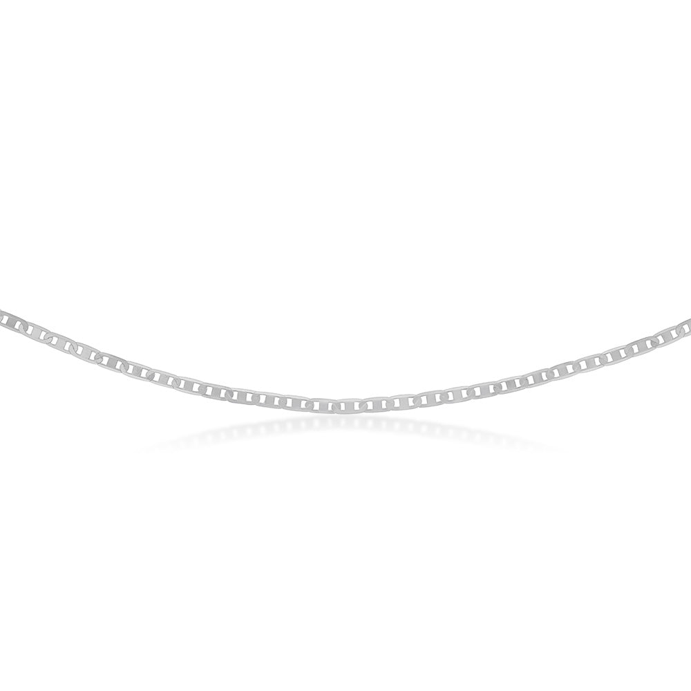 Sterling Silver Anchor 50 Gauge 45cm Chain