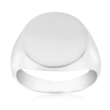 Load image into Gallery viewer, Sterling Silver Plain Round Gents Ring