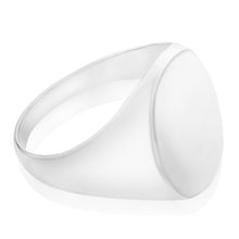 Load image into Gallery viewer, Sterling Silver Plain Oval Gents Ring