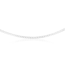 Load image into Gallery viewer, Sterling Silver Bevelled Curb 120Gauge 55cm Chain