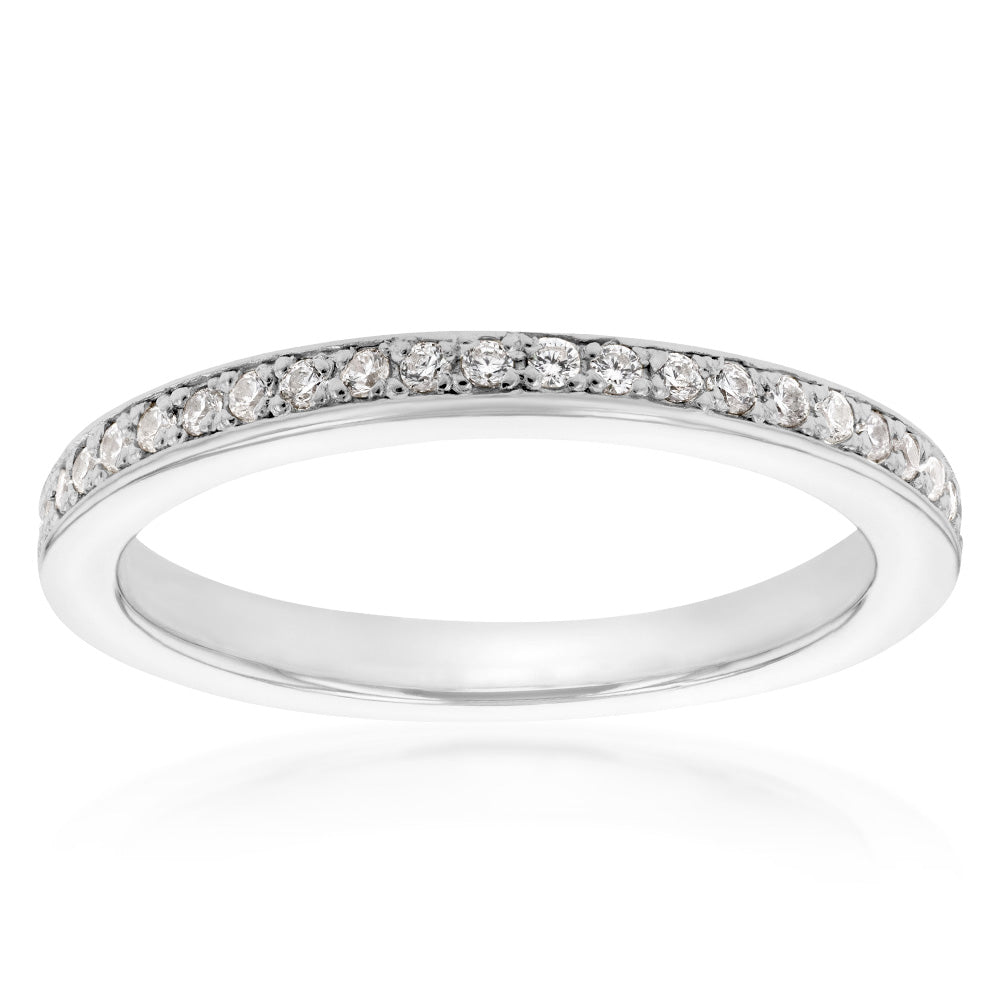 Sterling Silver Cubic Zirconia Band Rings – Shiels Jewellers