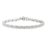 Sterling Silver 1/5 Carat Diamond Bracelet 18cm