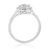 Sterling Silver 1/3 Carat Diamond Pendant Earring and Ring Set