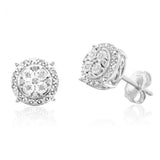 Sterling Silver 1/3 Carat Diamond Pendant Earring and Ring Set