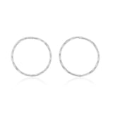 Sterling Silver Sleeper Facet 16mm Earrings