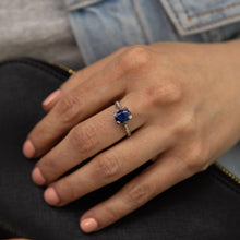 Load image into Gallery viewer, 1.00ct Kyanite Solitaire Ring Set in Sterling Silver