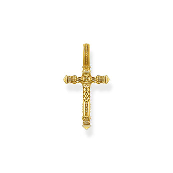 Thomas Sabo Sterling Silver Gold Plated Tudor Rose Cross