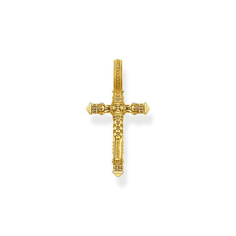 Thomas Sabo Sterling Silver Gold Plated Tudor Rose Cross