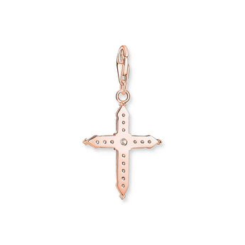 Thomas Sabo Sterling Silver Rose Gold Plated Charm Club Cross Charm