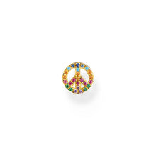 Load image into Gallery viewer, Thomas Sabo Sterling Silver Gold Plated C/C  Rainbow Peace Earrings  *1 Earring Only*