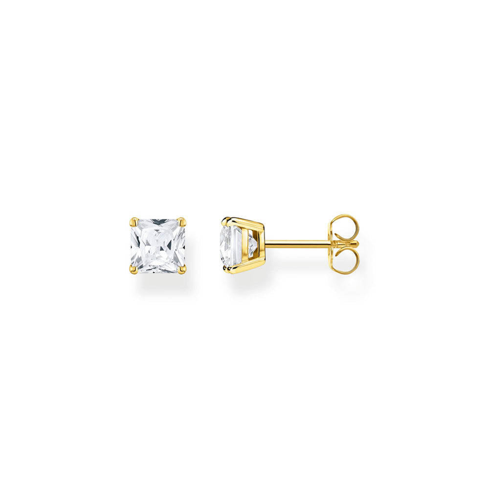 Thomas Sabo Sterling Silver Gold Plated Magic Stones CZ Stud Earrings