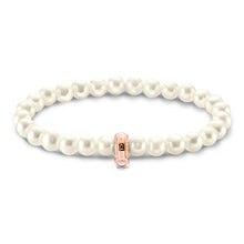 Load image into Gallery viewer, Thomas Sabo Sterling Silver Rose Gold Plated Charm Club F/W Pearl 15cm Bracelet