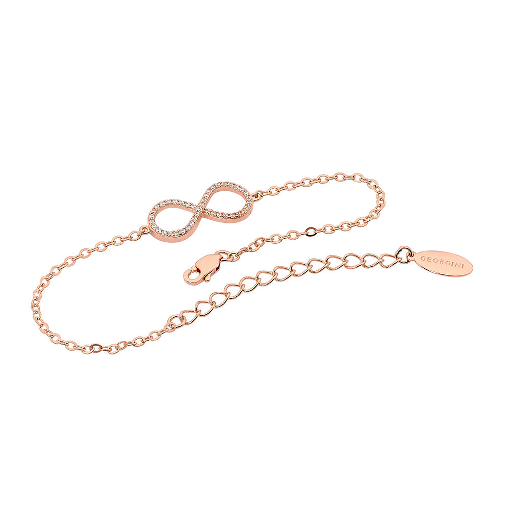 Orecchini A Lobo Infinity In Argento 925 Placcato Oro - Piccoli, Love Forever