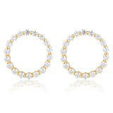 Georgini Gold Plated Sterling Silver Circle Of Life Large Stud Earrings