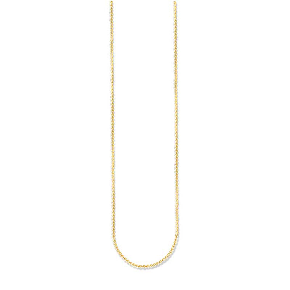 Thomas Sabo Gold Plated Sterling Silver Fine Link 60cm Chain
