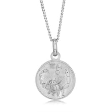 Load image into Gallery viewer, Sterling Silver Rhodium Plated Round Zodiac Scorpio Pendant