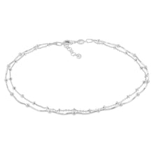 Load image into Gallery viewer, Sterling Silver Fancy Twin Chain 29cm Anklet
